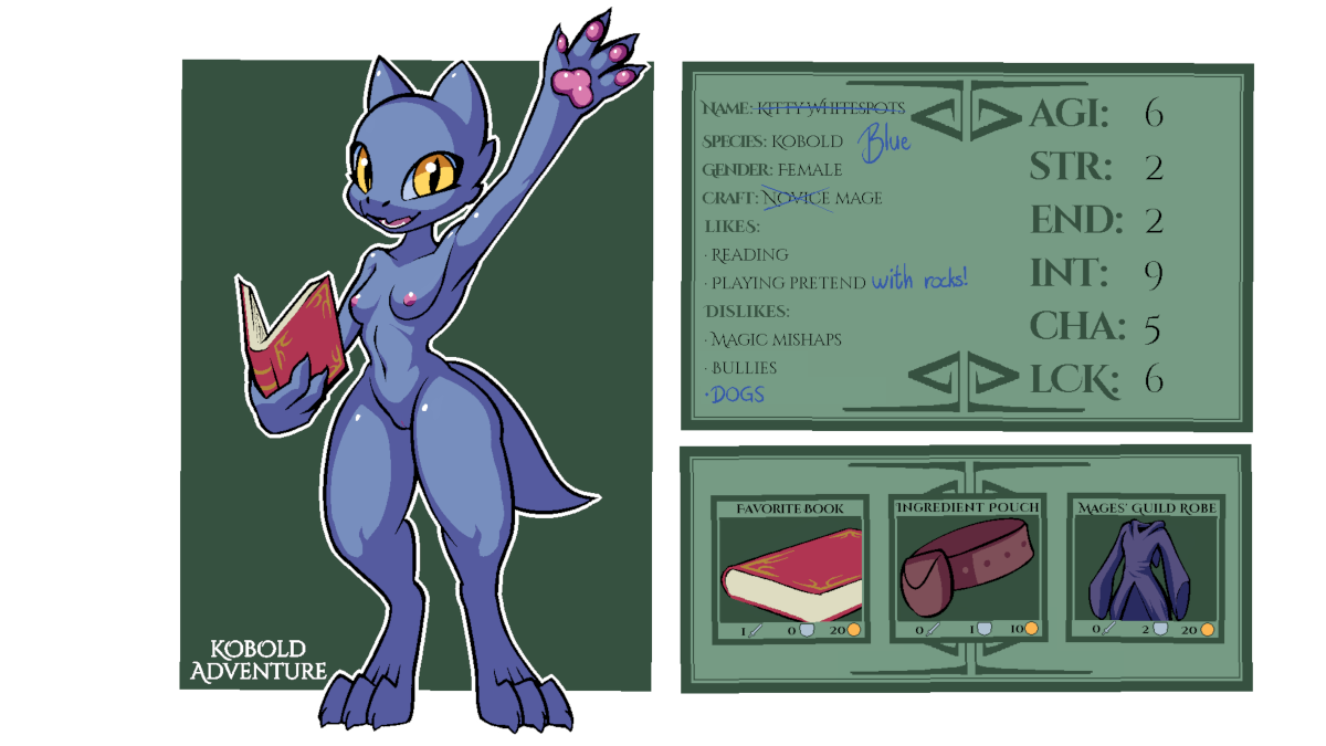Art by Sneaky Blue's character sheet (lewd)