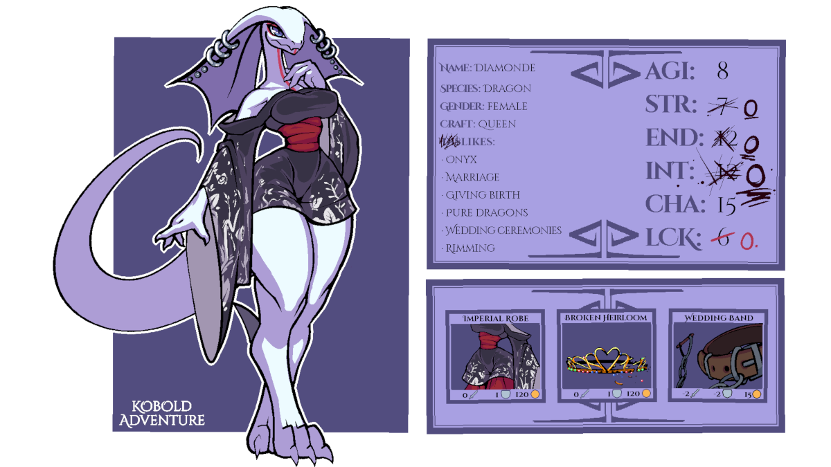Art by Sneaky Diamonde's character sheet (pantsless)