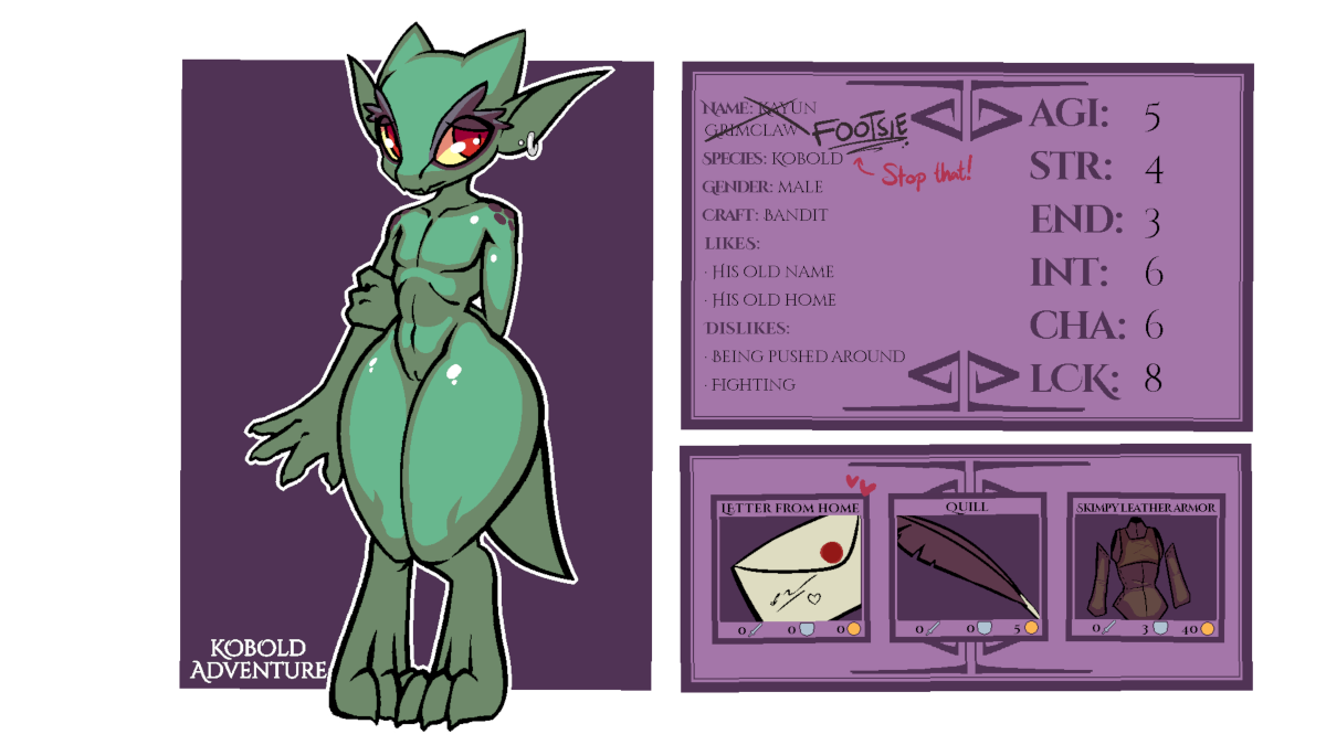 Art by Sneaky Footsie's character sheet (lewd)