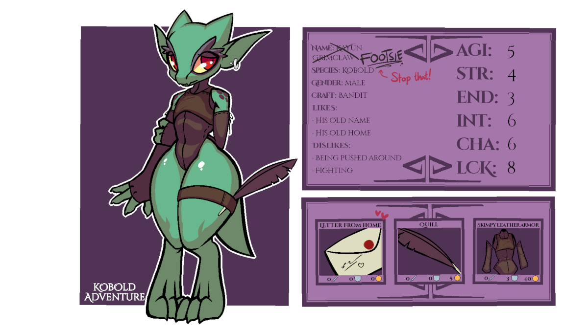 Art by Sneaky Footsie's character sheet
