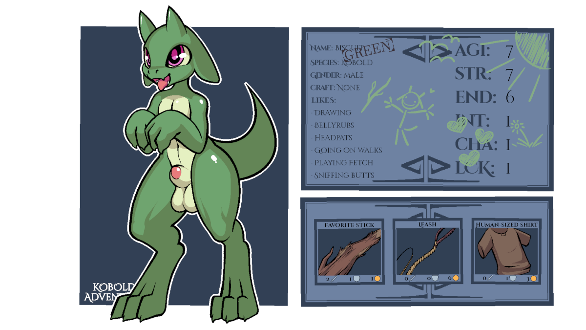 Art by Sneaky Green's character sheet (lewd)