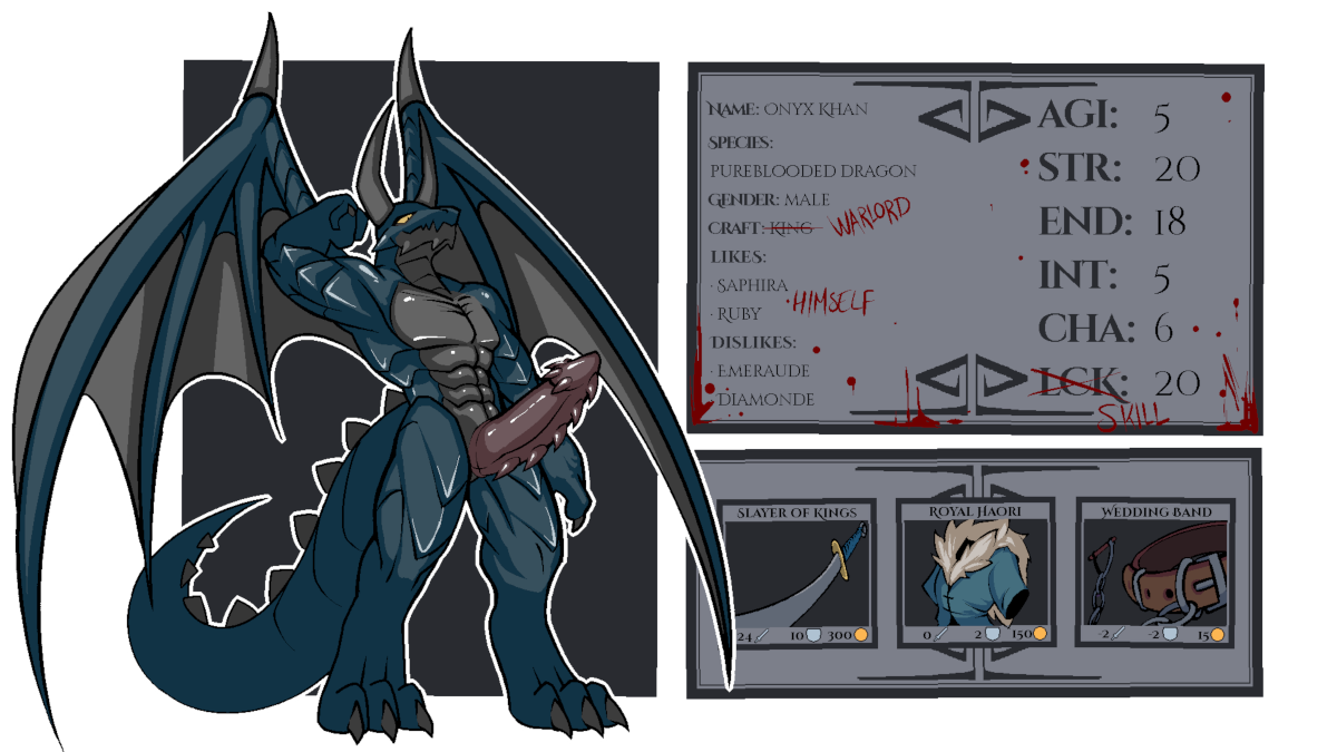 Art by Sneaky Onyx' character sheet (lewd)
