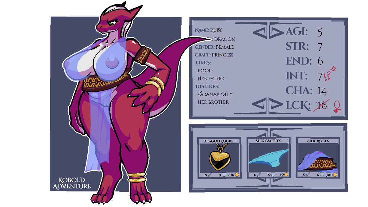 Art by Sneaky Ruby's character sheet (slightly lewd)