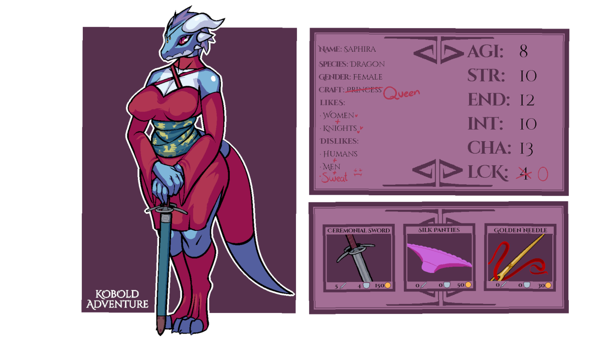 Art by Sneaky Saphira's character sheet