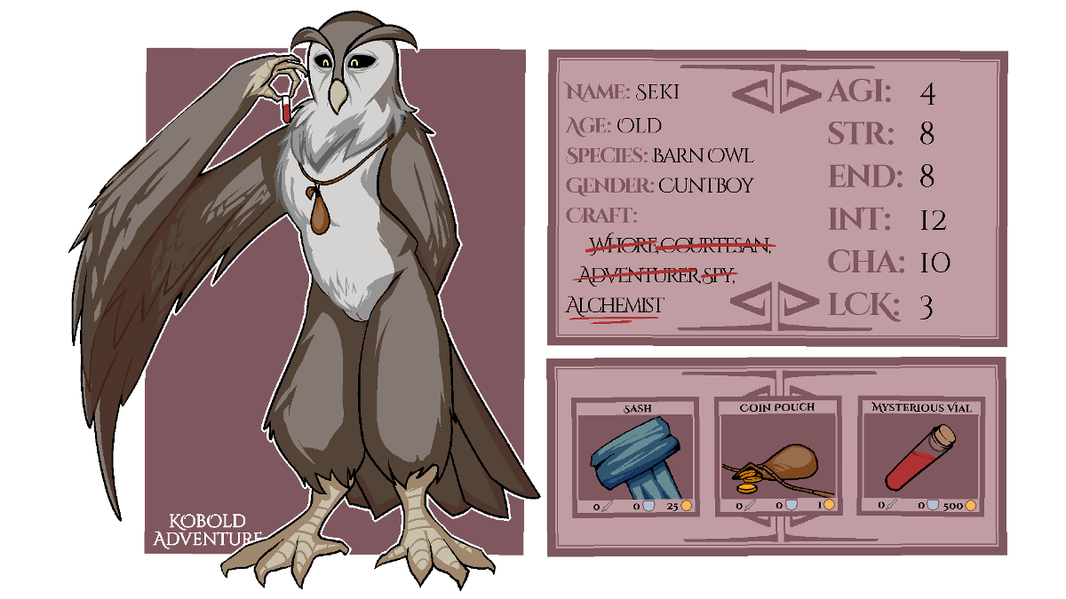 Art by Sneaky Seki's character sheet (lewd)