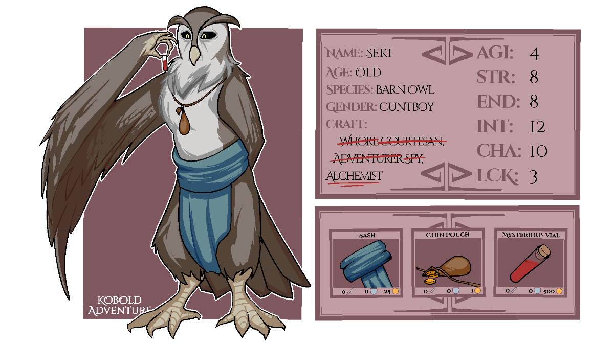 Art by Sneaky Seki's character sheet
