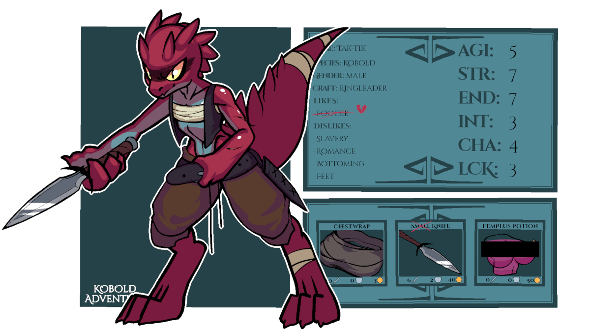 Art by Sneaky Tak-Tik's character sheet