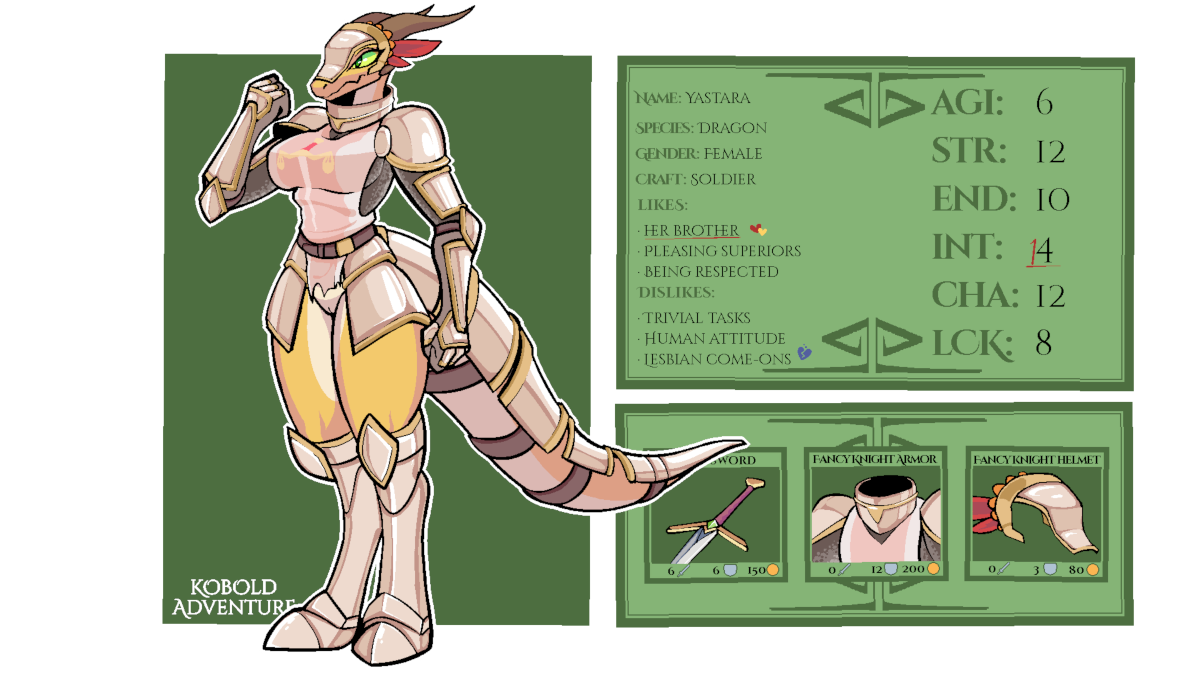 Art by Sneaky Yastara's character sheet (slightly lewd)
